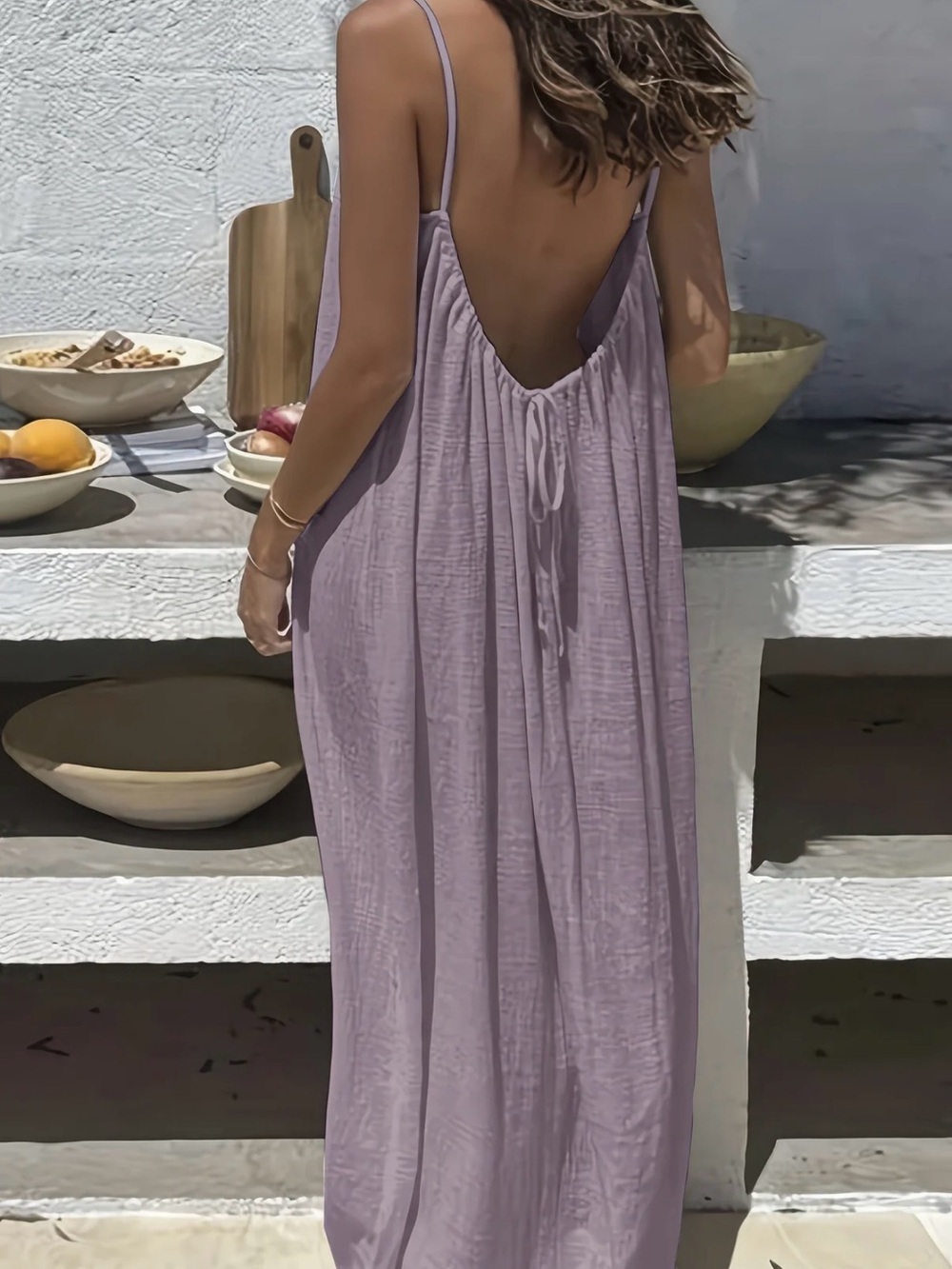 Backless Cami Maxi Dress